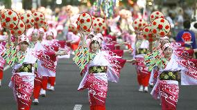 "Hanagasa Festival" starts in Yamagata