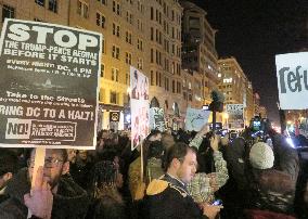 Anti-Trump protests before inauguration ceremonies
