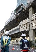 Truck crash on Metropolitan Expressway in Tokyo