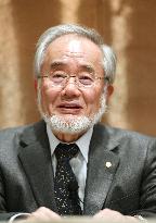 Nobel laureate Ohsumi in Stockholm