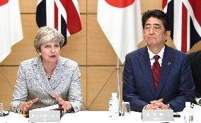 Britain's May attends Japan's National Security Council meeting