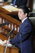 Abe's policy speech in parliament