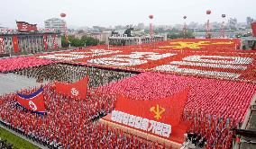 N. Korea's Kim Jong Un appears at huge loyalty parade in Pyongyang