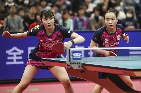 Table tennis: Women's doubles final at Japanese c'ships