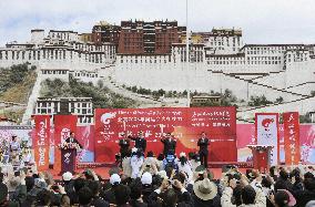 Olympic torch runs through Lhasa amid massive security