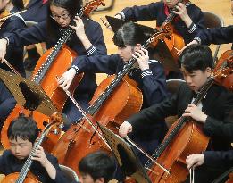 Princess Aiko plays cello at concert