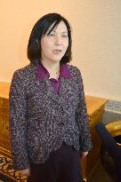 Japanese chair of U.N. panel on anti-discrimination against women meets press