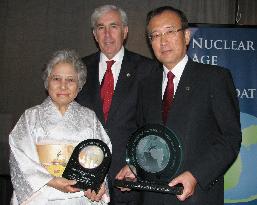 Hibakusha, ex-Hiroshima mayor awarded by NPO