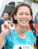 Ex-Olympic runner Arimori joins 1st Okayama Maraton in west Japan