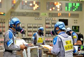 Anti-disaster drill held in control room of nuke plant to be restarted