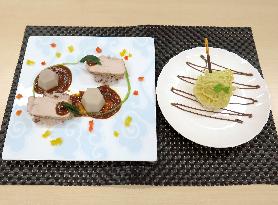 Full-course French cuisine depicting Izumo Myths promoted in west Japan