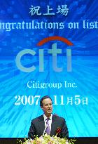 Citigroup debuts on TSE as its CEO quits amid subprime woes