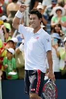 Nishikori advances in straight sets to U.S. Open 2nd round
