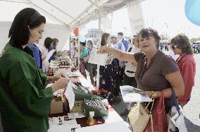 Kyoto, Hokkaido display local products at food fair in Russia