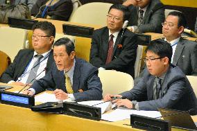 N. Korean official remarks at U.N. meeting