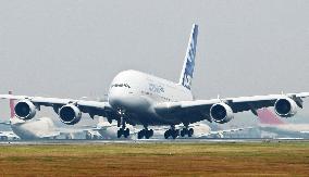 World's biggest passenger plane A380 lands in Japan on maiden vo