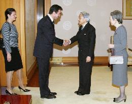 Denmark's Prime Minister Rasmussen meets Emperor Akihito