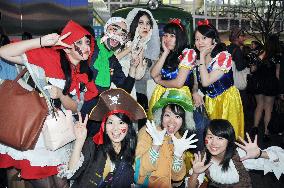 Japanese dressed up in Halloween costumes