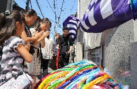 Victims of pumpkin bombs commemorated in Osaka