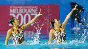 Japanese win duet synchro competition at world swimming