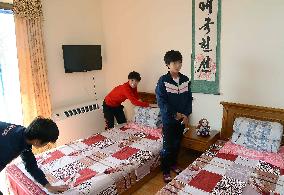 Intensive soccer school dormitory in N. Korea