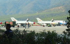 Chinese military aircraft spotted at Yunnan airport near Myanmar