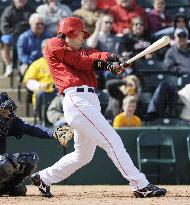 Matsui makes L.A. Angels spring debut