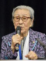 Former Korean "comfort woman" speaks in Tokyo on wartime sex slavery