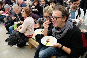 Visitors to Expo Milano taste Japanese beef