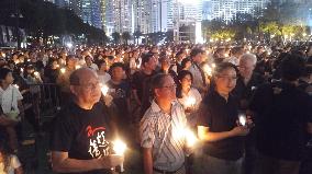 H.K. commemorates Tiananmen massacre