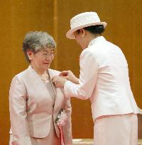 Japan Empress Masako at medal ceremony