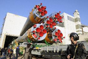 Soyuz at launch pad