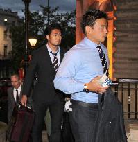 Japan's rugby team arrives in England for World Cup