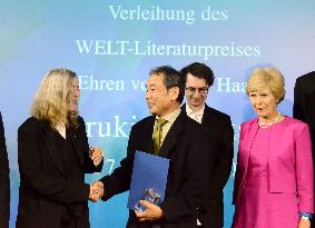 Japanese novelist Murakami receives German literature prize