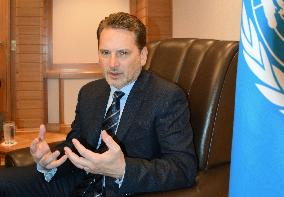 U.N. Palestine refugee relief agency chief speaks to Kyodo News