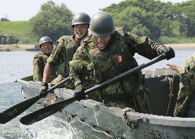 Japan GSDF's flood rescue training