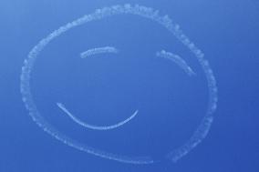 Smiley face in the sky