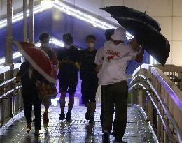 Powerful typhoon in Japan