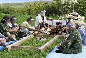 Ainu indigenous people's ritual