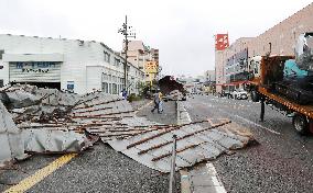 Powerful typhoon slams southwestern Japan