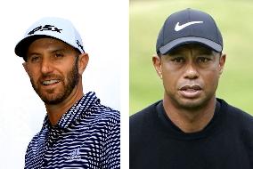 Golf: Dustin Johnson, Tiger Woods