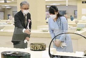 Japanese Princess Mako visits exhibition