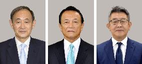 Members of Japan PM Suga's Cabinet