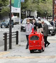 Self-driving mail delivery robot