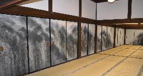 Fusuma doors with drawing at western Japan temple