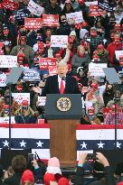 U.S. President Trump campaigns in Michigan