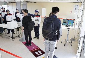 Security check demonstration for Tokyo Olympics, Paralympics