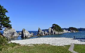 Jodogahama beach in northeastern Japan