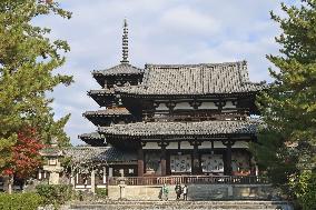 Horyu-ji temple in western Japan