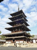 Horyu-ji temple in western Japan